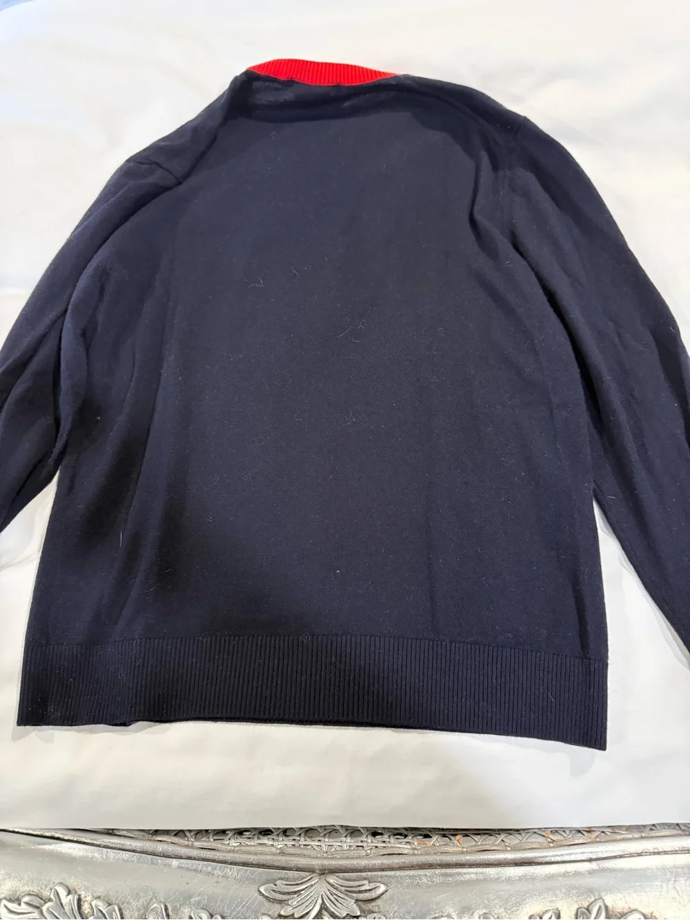 Gucci Navy Multicolor Bee Embroidered Wool Crewneck Sweater Small Italy